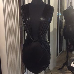 Ultra Sexy Textured Plunging Mini Dress